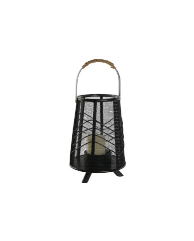 Portacandele Home ESPRIT Nero Metallo 23 x 23 x 31,5 cm