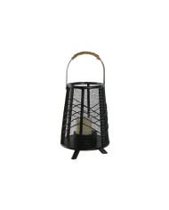 Portacandele Home ESPRIT Nero Metallo 23 x 23 x 31,5 cm Portacandele Home ESPRIT Nero Metallo 23 x 23 x 31,5 cm