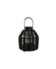 Portacandele Home ESPRIT Nero Metallo 26,5 x 26,5 x 28 cm Portacandele Home ESPRIT Nero Metallo 26,5 x 26,5 x 28 cm