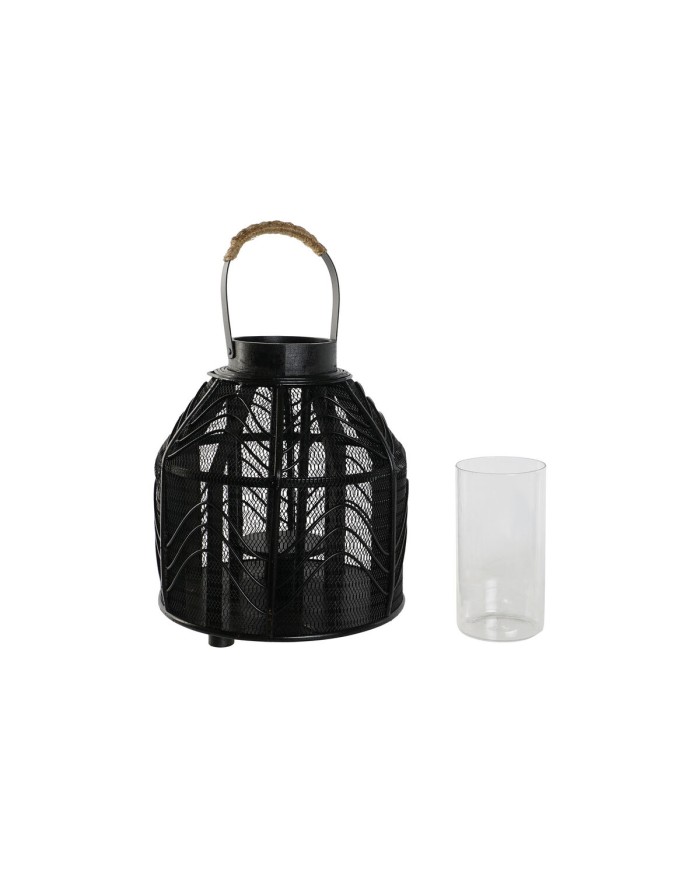 Portacandele Home ESPRIT Nero Metallo 26,5 x 26,5 x 28 cm Portacandele Home ESPRIT Nero Metallo 26,5 x 26,5 x 28 cm
