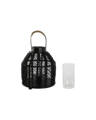 Portacandele Home ESPRIT Nero Metallo 26,5 x 26,5 x 28 cm Portacandele Home ESPRIT Nero Metallo 26,5 x 26,5 x 28 cm