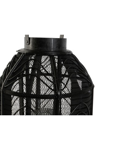 Portacandele Home ESPRIT Nero Metallo 26,5 x 26,5 x 28 cm