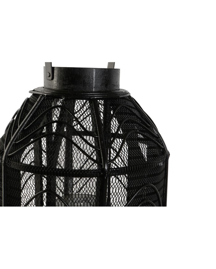 Portacandele Home ESPRIT Nero Metallo 26,5 x 26,5 x 28 cm Portacandele Home ESPRIT Nero Metallo 26,5 x 26,5 x 28 cm