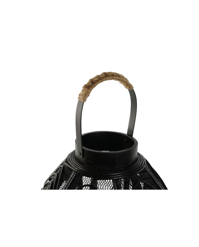 Portacandele Home ESPRIT Nero Metallo 26,5 x 26,5 x 28 cm Portacandele Home ESPRIT Nero Metallo 26,5 x 26,5 x 28 cm