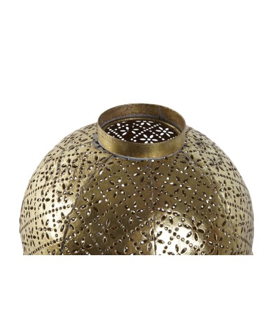 Portacandele Home ESPRIT Dorato Metallo Cristallo 19 x 19 x 24,5 cm