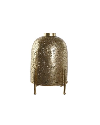 Portacandele Home ESPRIT Dorato Metallo Cristallo 24 x 24 x 33 cm