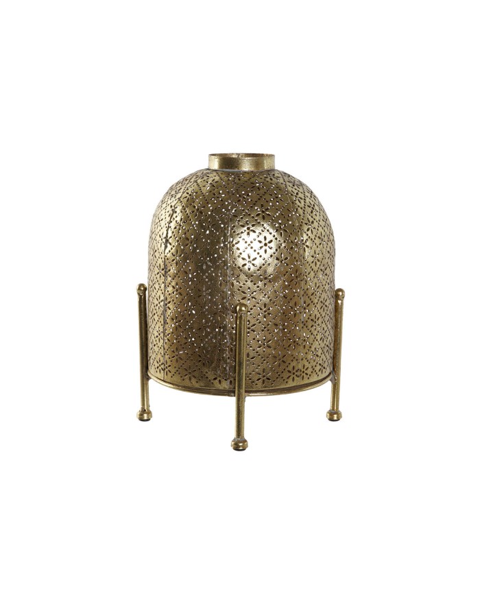 Portacandele Home ESPRIT Dorato Metallo Cristallo 19 x 19 x 24,5 cm Portacandele Home ESPRIT Dorato Metallo Cristallo 19 x 19 x 24,5 cm