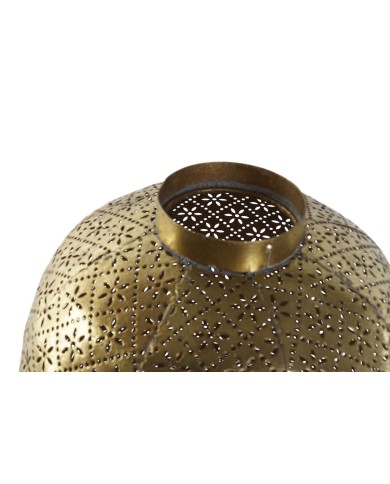 Portacandele Home ESPRIT Dorato Metallo Cristallo 24 x 24 x 33 cm