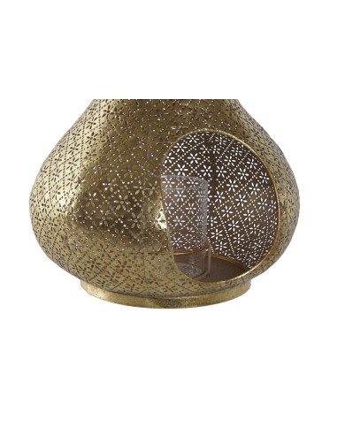 Portacandele Home ESPRIT Dorato Metallo Cristallo 25 x 25 x 26,5 cm