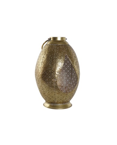 Portacandele Home ESPRIT Dorato Metallo Cristallo 24 x 24 x 38,5 cm