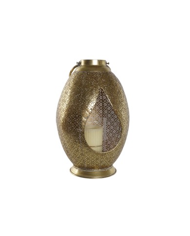 Portacandele Home ESPRIT Dorato Metallo Cristallo 24 x 24 x 38,5 cm