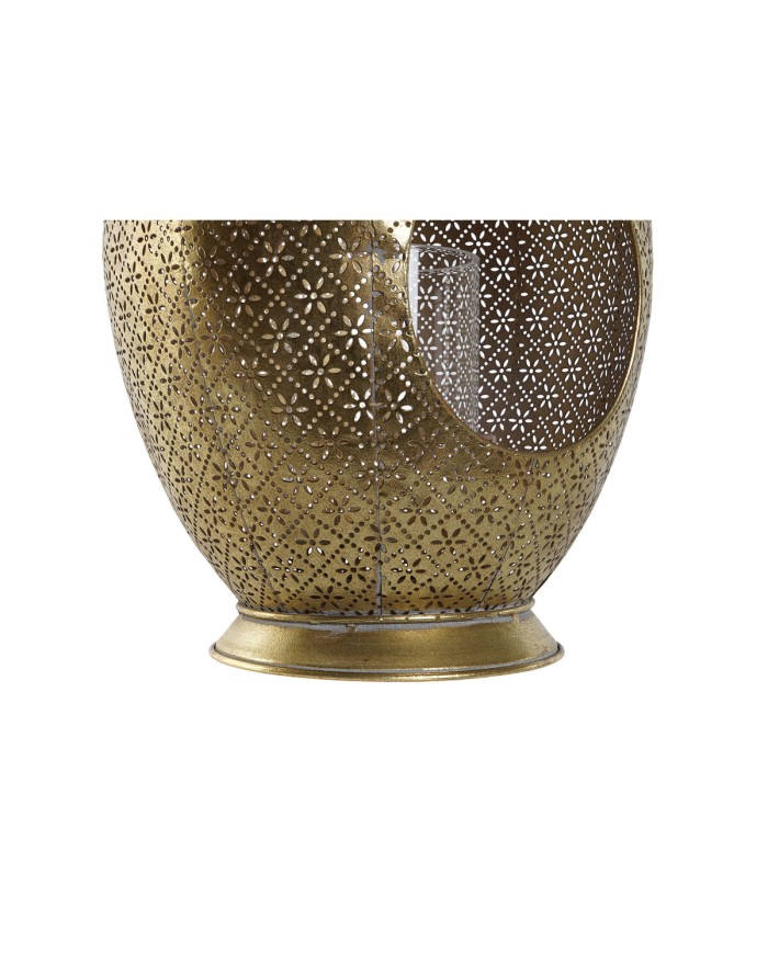 Portacandele Home ESPRIT Dorato Metallo Cristallo 24 x 24 x 38,5 cm Portacandele Home ESPRIT Dorato Metallo Cristallo 24 x 24 x 38,5 cm