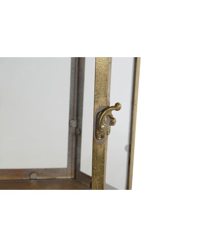 Portacandele Home ESPRIT Dorato Metallo Cristallo 23 x 23 x 48 cm