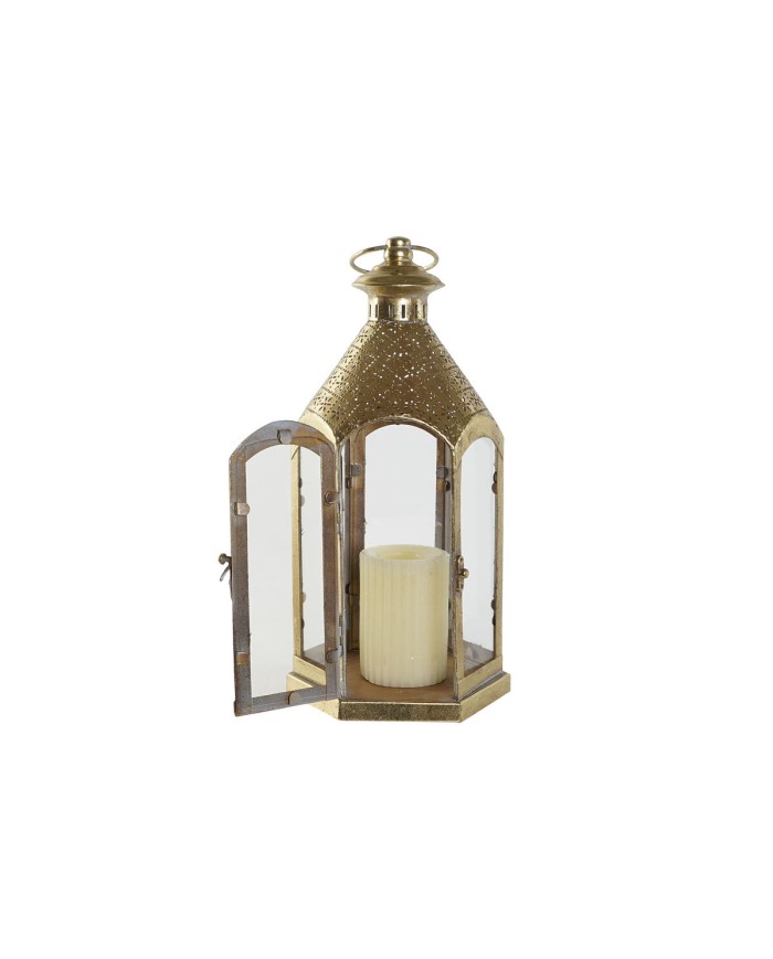 Portacandele Home ESPRIT Dorato Metallo Cristallo 18 x 18 x 35,5 cm Portacandele Home ESPRIT Dorato Metallo Cristallo 18 x 18 x 35,5 cm