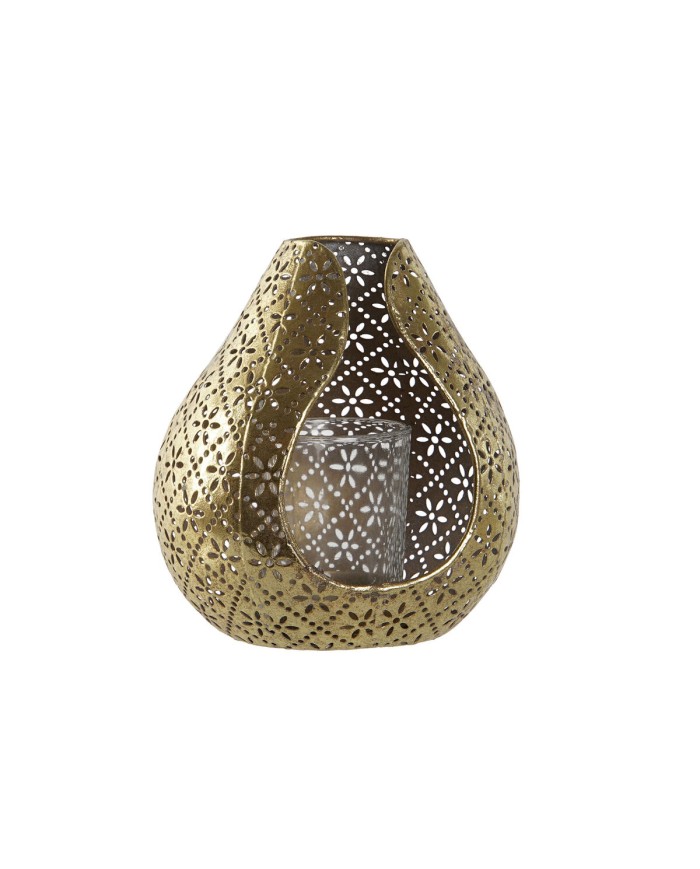 Portacandele Home ESPRIT Dorato Metallo Cristallo 12,5 x 11,5 x 13,5 cm Portacandele Home ESPRIT Dorato Metallo Cristallo 12,5 x 11,5 x 13,5 cm