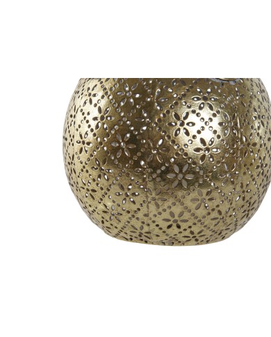 Portacandele Home ESPRIT Dorato Metallo Cristallo 13,5 x 13,5 x 11,5 cm