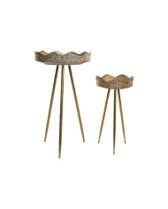 Vaso Home ESPRIT Dorato Metallo Moderno 38 x 38 x 68 cm