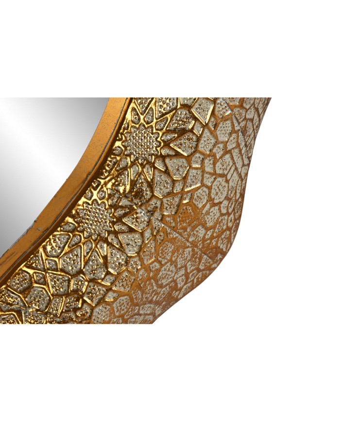 Specchio da parete Home ESPRIT Dorato Arabo 81 x 3,5 x 81 cm