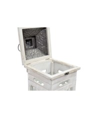 Lampioni Home ESPRIT Naturale Cristallo Abete Arabo 26,5 x 26,5 x 65 cm (2 Pezzi)