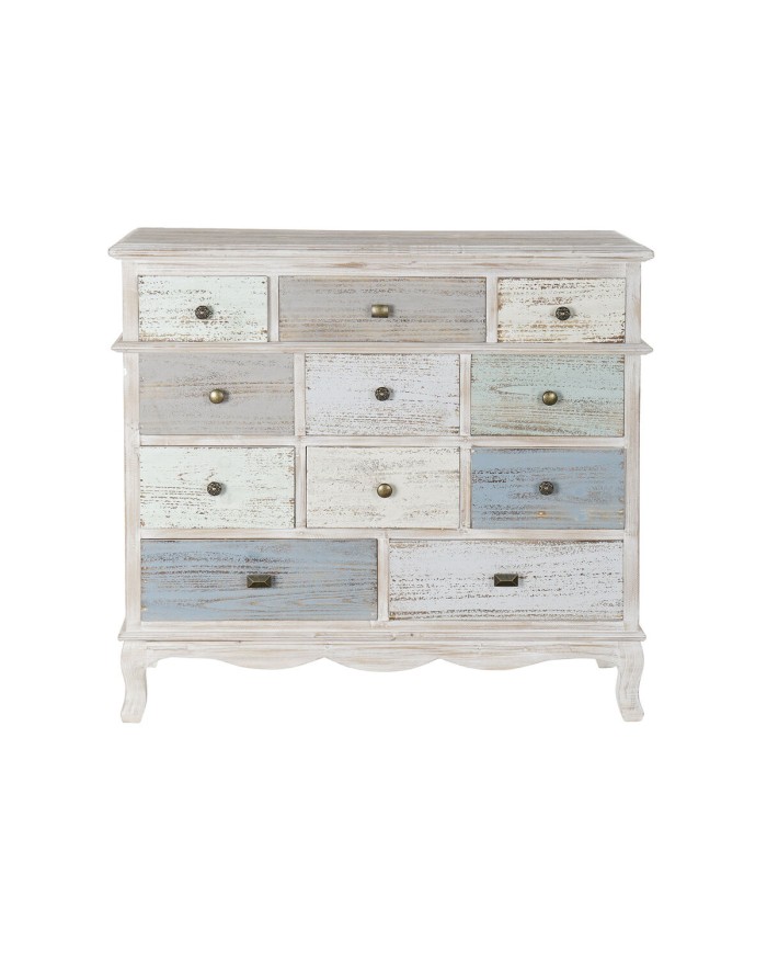 Cassettiera Home ESPRIT Azzurro Bianco Grigio chiaro Cottage 94 x 35 x 87 cm Cassettiera Home ESPRIT Azzurro Bianco Grigio chiaro Cottage 94 x 35 x 87 cm