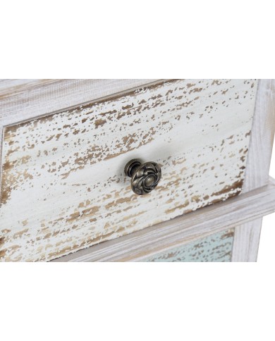 Cassettiera Home ESPRIT Azzurro Bianco Grigio chiaro Cottage 94 x 35 x 87 cm Cassettiera Home ESPRIT Azzurro Bianco Grigio chiaro Cottage 94 x 35 x 87 cm