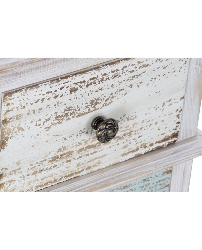 Cassettiera Home ESPRIT Azzurro Bianco Grigio chiaro Cottage 94 x 35 x 87 cm Cassettiera Home ESPRIT Azzurro Bianco Grigio chiaro Cottage 94 x 35 x 87 cm