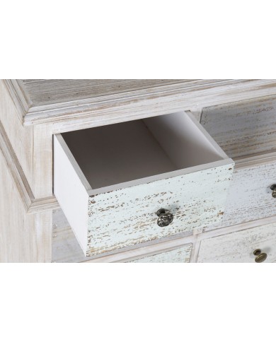 Cassettiera Home ESPRIT Azzurro Bianco Grigio chiaro Cottage 94 x 35 x 87 cm Cassettiera Home ESPRIT Azzurro Bianco Grigio chiaro Cottage 94 x 35 x 87 cm