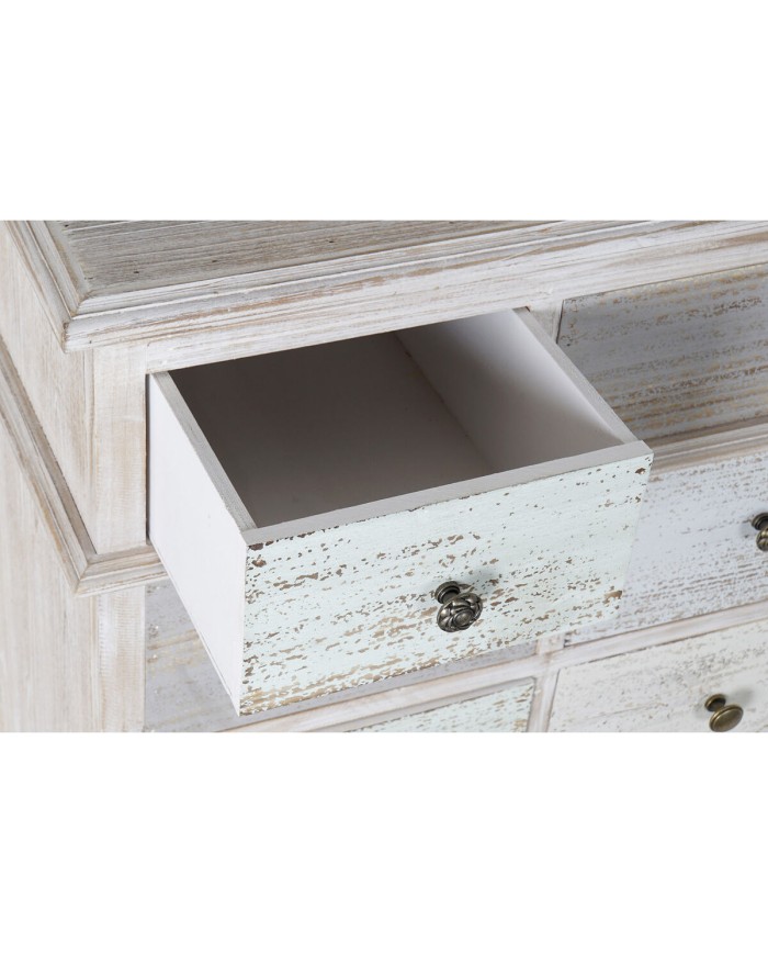 Cassettiera Home ESPRIT Azzurro Bianco Grigio chiaro Cottage 94 x 35 x 87 cm Cassettiera Home ESPRIT Azzurro Bianco Grigio chiaro Cottage 94 x 35 x 87 cm