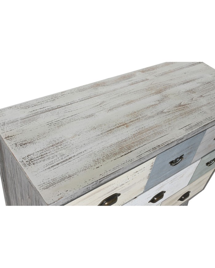 Cassettiera Home ESPRIT Grigio Multicolore Cottage 100 x 40 x 80 cm Cassettiera Home ESPRIT Grigio Multicolore Cottage 100 x 40 x 80 cm