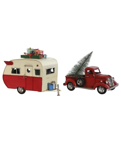 Decorazione Natalizia Home ESPRIT Rosso Roulotte 73 x 19 x 28,5 cm