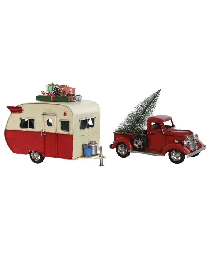 Decorazione Natalizia Home ESPRIT Rosso Roulotte 73 x 19 x 28,5 cm Decorazione Natalizia Home ESPRIT Rosso Roulotte 73 x 19 x 28,5 cm