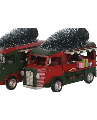 Decorazione Natalizia Home ESPRIT Rosso Verde 26 x 14,5 x 20 cm (2 Unità)