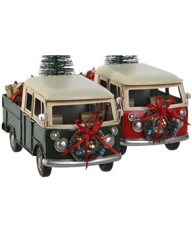 Decorazione Natalizia Home ESPRIT Rosso Verde 26,5 x 12 x 19 cm (2 Unità)