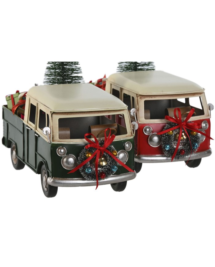 Decorazione Natalizia Home ESPRIT Rosso Verde 26,5 x 12 x 19 cm (2 Unità)