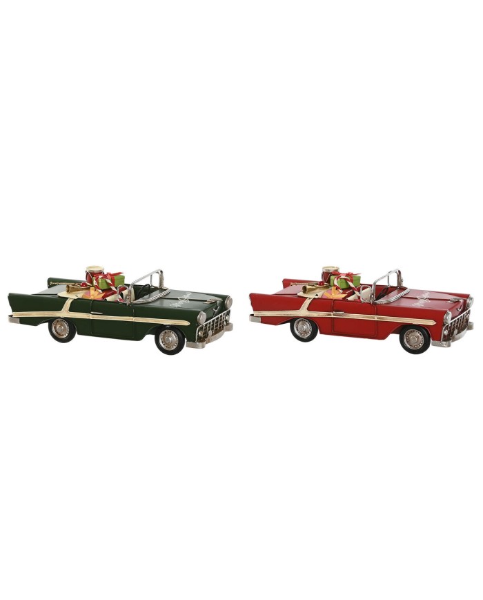 Decorazione Natalizia Home ESPRIT Rosso Verde 37 x 15,5 x 12 cm (2 Unità)