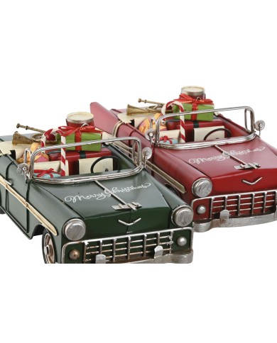 Decorazione Natalizia Home ESPRIT Rosso Verde 37 x 15,5 x 12 cm (2 Unità)