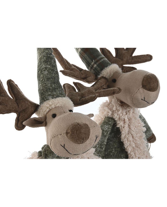 Decorazione Natalizia Home ESPRIT Verde Beige Renna 29 x 16 x 60 cm (2 Unità) Decorazione Natalizia Home ESPRIT Verde Beige Renna 29 x 16 x 60 cm (2 Unità)