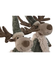 Decorazione Natalizia Home ESPRIT Verde Beige Renna 29 x 16 x 60 cm (2 Unità) Decorazione Natalizia Home ESPRIT Verde Beige Renna 29 x 16 x 60 cm (2 Unità)