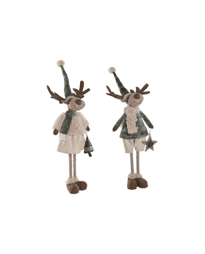 Decorazione Natalizia Home ESPRIT Verde Beige Renna 29 x 16 x 60 cm (2 Unità) Decorazione Natalizia Home ESPRIT Verde Beige Renna 29 x 16 x 60 cm (2 Unità)