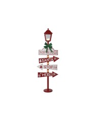 Lanterna Home ESPRIT Rosso Metallo 54,5 x 22 x 154 cm