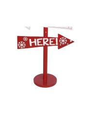 Lanterna Home ESPRIT Rosso Metallo 54,5 x 22 x 154 cm