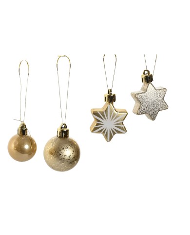 Palle di Natale Home ESPRIT Dorato Polietilene 28 x 7 x 40 cm (70 piezas)