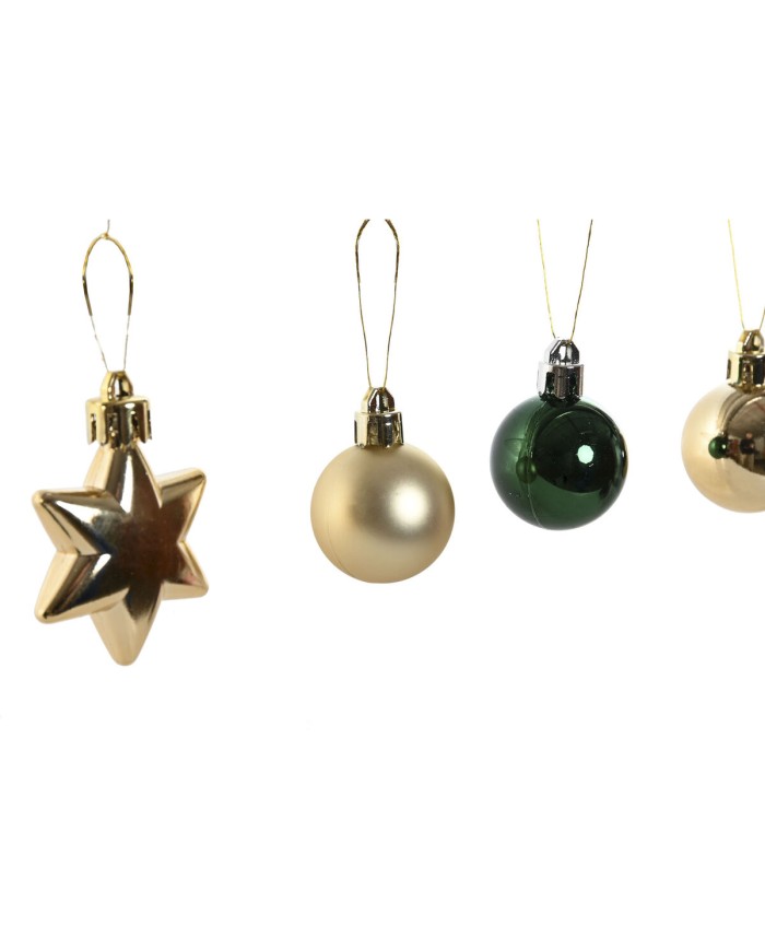 Palle di Natale Home ESPRIT Rosso Verde Polietilene 21 x 6,5 x 27 cm (53 Pezzi)