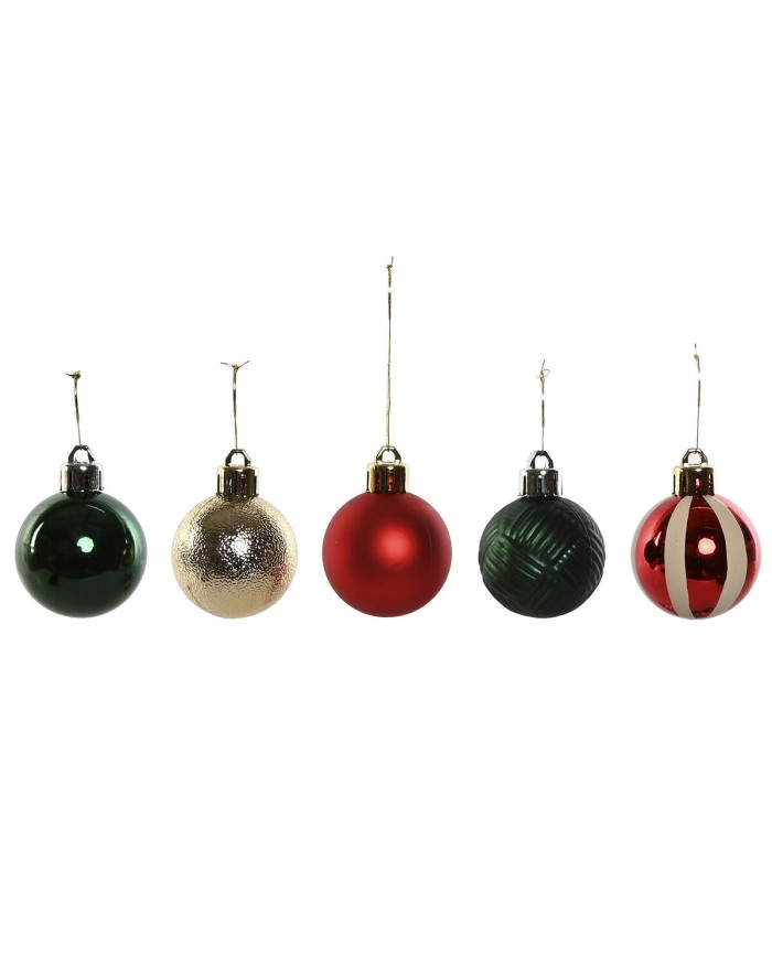 Palle di Natale Home ESPRIT Rosso Verde Polietilene 27 x 4 x 26 cm (20 Pezzi) Palle di Natale Home ESPRIT Rosso Verde Polietilene 27 x 4 x 26 cm (20 Pezzi)