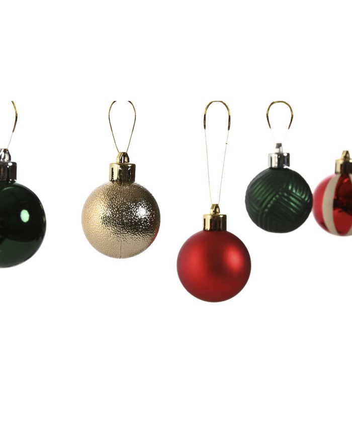 Palle di Natale Home ESPRIT Rosso Verde Polietilene 27 x 4 x 26 cm (20 Pezzi) Palle di Natale Home ESPRIT Rosso Verde Polietilene 27 x 4 x 26 cm (20 Pezzi)