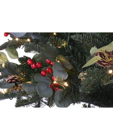 Albero di Natale Home ESPRIT Rosso Verde PVC Metallo 144 x 144 x 240 cm