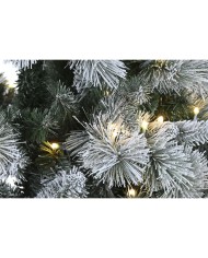 Albero di Natale Home ESPRIT Verde PVC Metallo Nevoso 96 x 96 x 150 cm