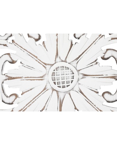 Paravento Home ESPRIT Bianco Legno di mango Specchio 152 x 2 x 182 cm