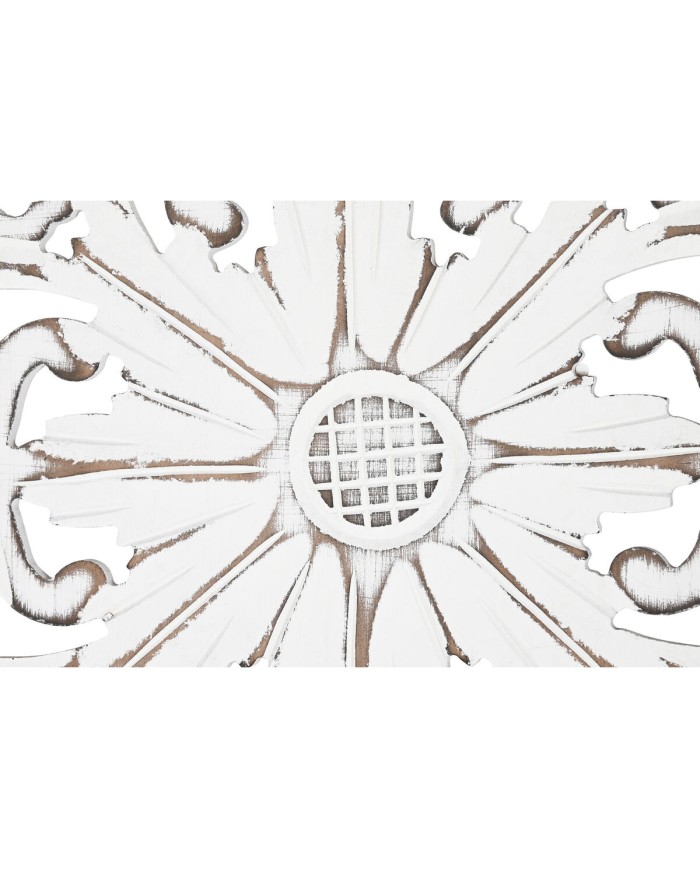 Paravento Home ESPRIT Bianco Legno di mango Specchio 152 x 2 x 182 cm