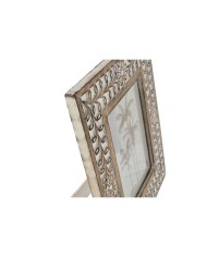 Cornice Portafoto Home ESPRIT Bianco Naturale Cristallo Legno di mango Fiore Indiano 26,5 x 2 x 31,5 cm Cornice Portafoto Home ESPRIT Bianco Naturale Cristallo Legno di mango Fiore Indiano 26,5 x 2 x 31,5 cm